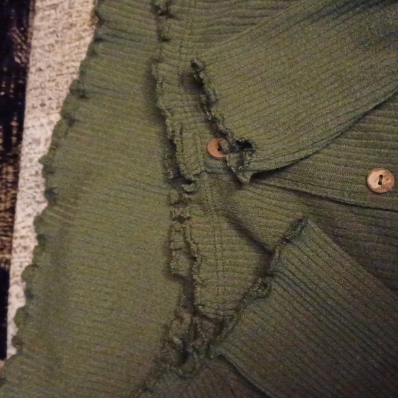 4/$60 Green Ribbed Dress - Size S/M - Picture 5 of 5